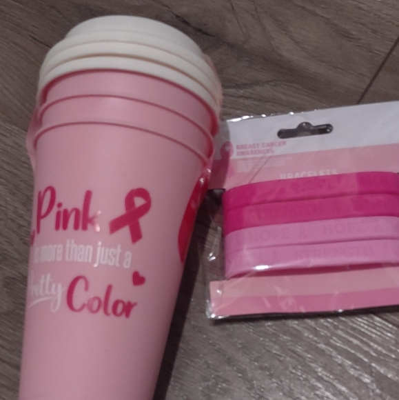 3pc Set Tumbler & 4 PC Bracelet set "Cancer Survivor" - Picture 1 of 6